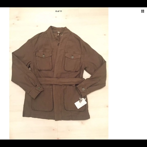 FREE PEOPLE nature utility cargo jacket coat NEW S - Picture 6 of 8